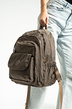 Unisex Okul Çantası Su İtici Hafif Klinkır Kumaş Günlük Sırt Çantası 40*30 Cm Çok Cepli
