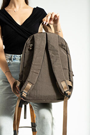 Unisex Okul Çantası Su İtici Hafif Klinkır Kumaş Günlük Sırt Çantası 40*30 Cm Çok Cepli