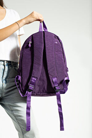 Unisex Okul Çantası Su İtici Hafif Klinkır Kumaş Günlük Sırt Çantası 40*30 Cm Çok Cepli