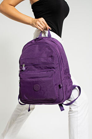 Unisex Okul Çantası Su İtici Hafif Klinkır Kumaş Günlük Sırt Çantası 40*30 Cm Lise Ortaokul Çantası