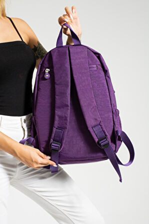 Unisex Okul Çantası Su İtici Hafif Klinkır Kumaş Günlük Sırt Çantası 40*30 Cm Lise Ortaokul Çantası