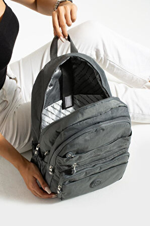 Unisex Okul Çantası Su İtici Hafif Klinkır Kumaş Günlük Sırt Çantası 40*30 Cm Lise Ortaokul Çantası