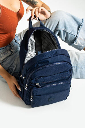 Unisex Okul Çantası Su İtici Hafif Klinkır Kumaş Günlük Sırt Çantası 40*30 Cm Lise Ortaokul Çantası