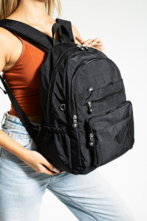 Unisex Okul Çantası Su İtici Hafif Klinkır Kumaş Günlük Sırt Çantası 40*30 Cm Lise Ortaokul Çantası