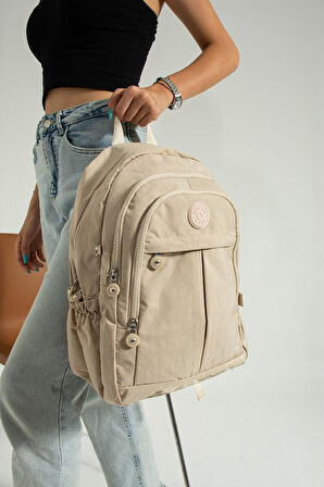 Unisex Okul Çantası Günlük Sırt Çantası 40*30 Cm Lise Ortaokul Çantası Hafif Yağmur Geçirmez Kumaş