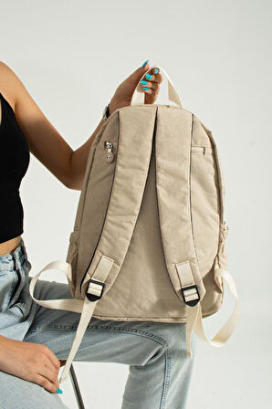 Unisex Okul Çantası Günlük Sırt Çantası 40*30 Cm Lise Ortaokul Çantası Hafif Yağmur Geçirmez Kumaş