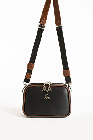 Çapraz Askılı Kadın Omuz Çantası 25*15 Cm Vegan Deri Mega Bag Postacı Çanta Suni Deri 