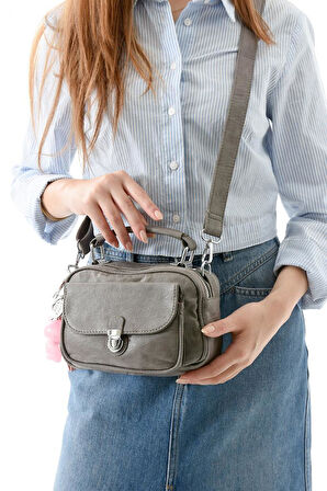 Vegan Deri Kadın Postacı Çanta 21*15 Cm Yıkama Suni Deri Omuz Çantası Çapraz Askılı Çanta