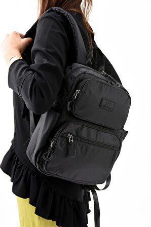 Unisex Sırt Çantası Paraşüt Kumaş Hafif Çok Cepli Yağmur İtici Kumaş 34*24 Cm 571 Collection