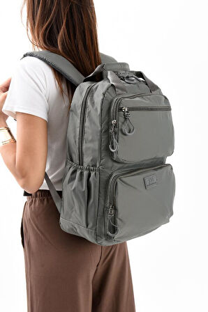 Unisex Günlük Sırt Çantası Paraşüt Kumaş Hafif Çok Cepli Yağmur İtici Kumaş 40*30 Cm Okul Çantası