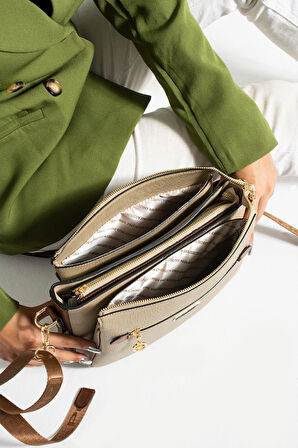 Kadın Postacı Çanta 27*20 Cm Çapraz Askılı Omuz Çantası Suni Deri Ayarlanabilir Askı