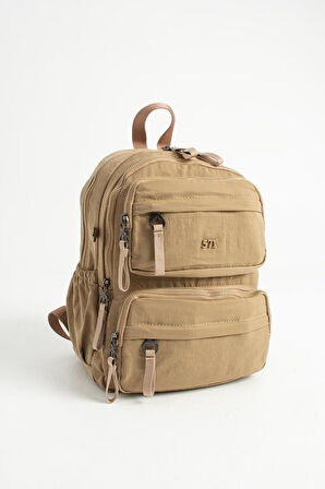 Kadın Sırt Çantası Ultra Hafif Poliamid Kumaş Su Geçirmez Çok Cepli Günlük Sırt Çantası 35*25 Cm 