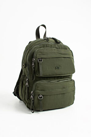 Kadın Sırt Çantası Ultra Hafif Poliamid Kumaş Su Geçirmez Çok Cepli Günlük Sırt Çantası 35*25 Cm 