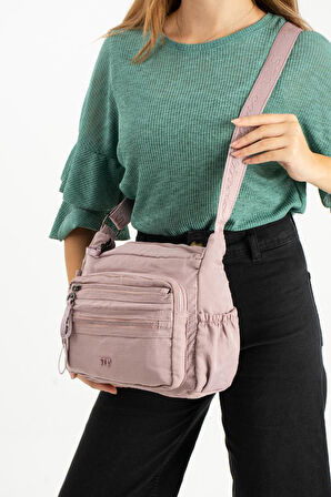 Kadın Postacı Çanta 26*21 Cm Hafif Poliamid Su İtici Yumuşak Kumaş Çapraz Askılı Omuz Çantası