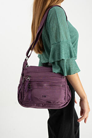 Kadın Postacı Çanta 26*21 Cm Hafif Poliamid Su İtici Yumuşak Kumaş Çapraz Askılı Omuz Çantası