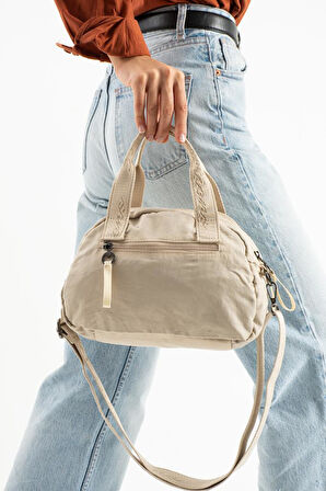 Kadın Omuz Çantası Elde Tutmalı Çapraz Askılı Postacı Kadın Çantası 20*27 Cm Astarlı Hafif Kumaş 