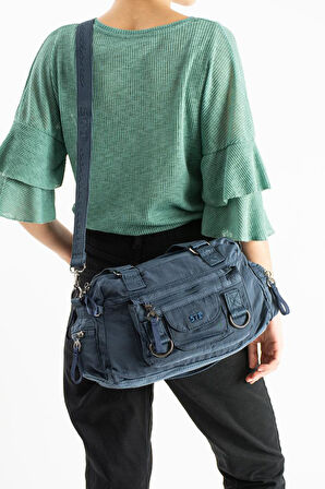 Kadın Omuz Çantası Çapraz Askılı Postacı Kadın Çantası 21*31 Cm Poliamid Hafif Kumaş Kol Çantası