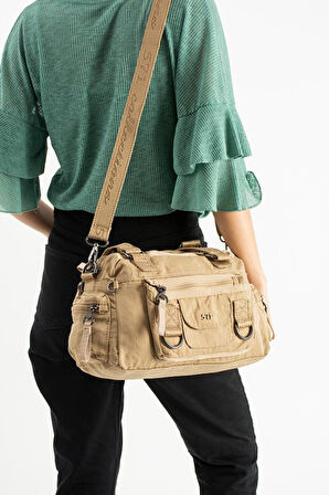 Kadın Omuz Çantası Çapraz Askılı Postacı Kadın Çantası 21*31 Cm Poliamid Hafif Kumaş Kol Çantası