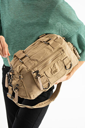 Kadın Omuz Çantası Çapraz Askılı Postacı Kadın Çantası 21*31 Cm Poliamid Hafif Kumaş Kol Çantası