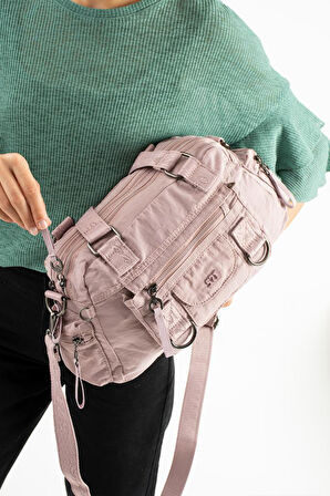 Kadın Omuz Çantası Çapraz Askılı Postacı Kadın Çantası 21*31 Cm Poliamid Hafif Kumaş Kol Çantası