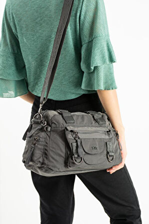 Kadın Omuz Çantası Çapraz Askılı Postacı Kadın Çantası 21*31 Cm Poliamid Hafif Kumaş Kol Çantası