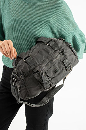 Kadın Omuz Çantası Çapraz Askılı Postacı Kadın Çantası 21*31 Cm Poliamid Hafif Kumaş Kol Çantası