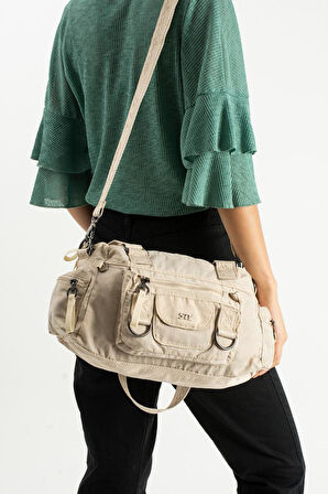 Kadın Omuz Çantası Çapraz Askılı Postacı Kadın Çantası 21*31 Cm Poliamid Hafif Kumaş Kol Çantası