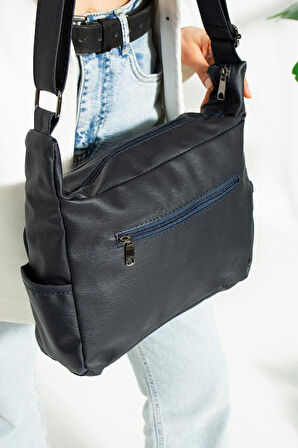 Y.S.Deri Kadın Postacı Çanta Çok Cepli 30*20 Cm Vegan Deri kadin Çapraz Askılı Omuz Çantası