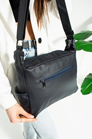 Y.S.Deri Kadın Postacı Çanta Çok Cepli 30*20 Cm Vegan Deri kadin Çapraz Askılı Omuz Çantası