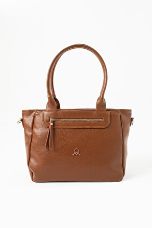 Suni Deri Kadın Omuz Çantası 35*28 Cm Çapraz Askılı Postacı Çanta Çok Cepli Vegan Deri Kol Çantası