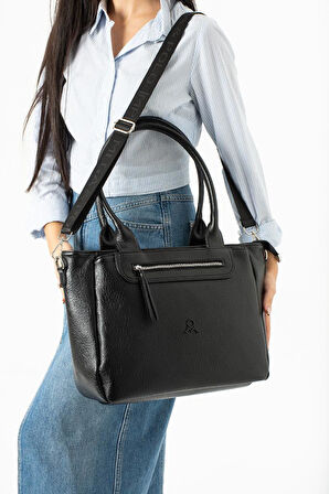 Suni Deri Kadın Omuz Çantası 35*28 Cm Çapraz Askılı Postacı Çanta Çok Cepli Vegan Deri Kol Çantası