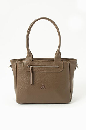 Suni Deri Kadın Omuz Çantası 35*28 Cm Çapraz Askılı Postacı Çanta Çok Cepli Vegan Deri Kol Çantası