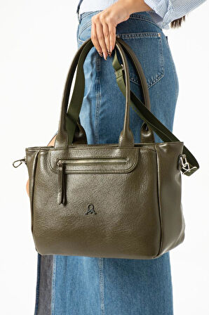 Suni Deri Kadın Omuz Çantası 35*28 Cm Çapraz Askılı Postacı Çanta Çok Cepli Vegan Deri Kol Çantası