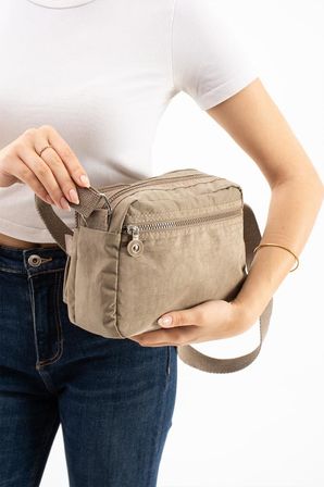 Kadın Postacı Çanta Hafif Klinkır Kumaş Çok Cepli Çapraz Askılı Omuz Çantası 24*16 Cm Günlük Çanta
