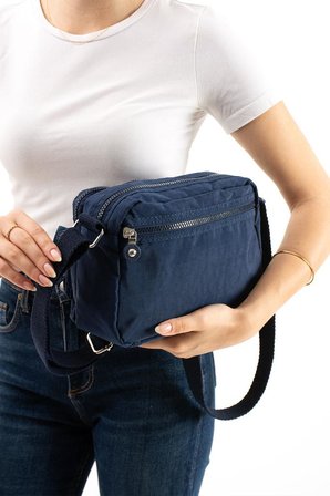 Kadın Postacı Çanta Hafif Klinkır Kumaş Çok Cepli Çapraz Askılı Omuz Çantası 24*16 Cm Günlük Çanta