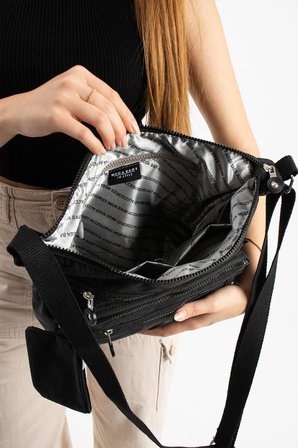 Kadın Postacı Çanta Hafif Klinkır Kumaş Çok Cepli Çapraz Askılı Omuz Çantası 28*24 Cm Günlük Çanta