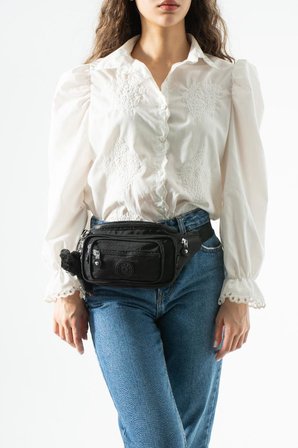 Unisex Bel Çantası Free Bag Klinkır Kumaş Hafif Yağmur Geçirmez Kumaş Çok Cepli 571 Collection
