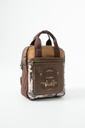 Vegan Deri Sırt Çantası Amazing Ventis 30*27 Cm Retro Vegan Deri İster Elde Sırt Sırtta Fonksiyonel