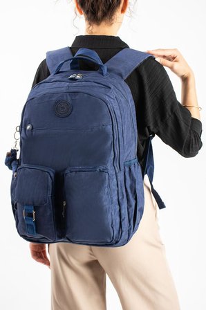 Unisex Klinkır Okul Çantası Lise Ortaokul Üniversite Sırt Çantası 45*30 Cm Hafif Kumaş Çok Cepli 