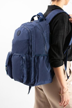 Unisex Klinkır Okul Çantası Lise Ortaokul Üniversite Sırt Çantası 45*30 Cm Hafif Kumaş Çok Cepli 