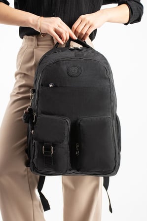Unisex Klinkır Okul Çantası Lise Ortaokul Üniversite Sırt Çantası 45*30 Cm Hafif Kumaş Çok Cepli 