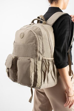 Unisex Klinkır Okul Çantası Lise Ortaokul Üniversite Sırt Çantası 45*30 Cm Hafif Kumaş Çok Cepli 