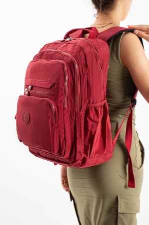 Unisex Okul Çantası Lise Ortaokul Üniversite Klinkır Sırt Çantası 43*30 Cm Hafif Kumaş Çok Cepli 2F