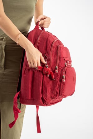 Unisex Okul Çantası Lise Ortaokul Üniversite Klinkır Sırt Çantası 43*30 Cm Hafif Kumaş Çok Cepli 2F