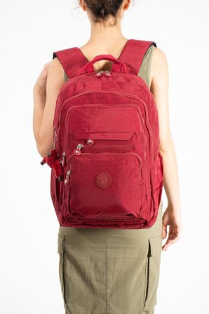 Unisex Okul Çantası Lise Ortaokul Üniversite Sırt Çantası 43*30 Cm Hafif Klinkır Kumaş Çok Cepli