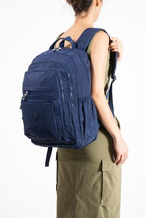 Unisex Okul Çantası Lise Ortaokul Üniversite Sırt Çantası 43*30 Cm Hafif Klinkır Kumaş Çok Cepli