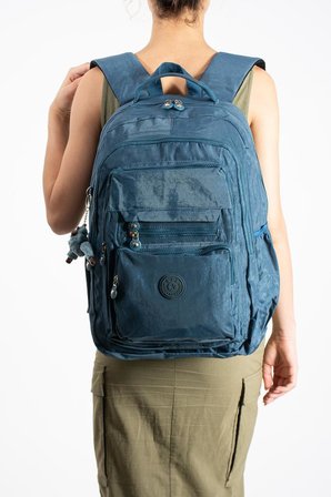 Unisex Okul Çantası Lise Ortaokul Üniversite Sırt Çantası 43*30 Cm Hafif Klinkır Kumaş Çok Cepli