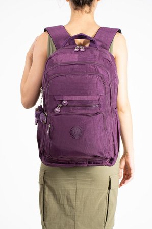 Unisex Okul Çantası Lise Ortaokul Üniversite Sırt Çantası 43*30 Cm Hafif Klinkır Kumaş Çok Cepli