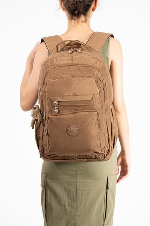 Unisex Okul Çantası Lise Ortaokul Üniversite Sırt Çantası 43*30 Cm Hafif Klinkır Kumaş Çok Cepli