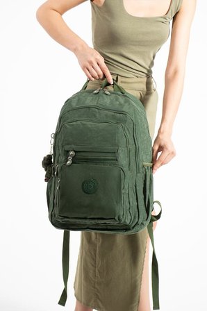 Unisex Okul Çantası Lise Ortaokul Üniversite Sırt Çantası 43*30 Cm Hafif Klinkır Kumaş Çok Cepli